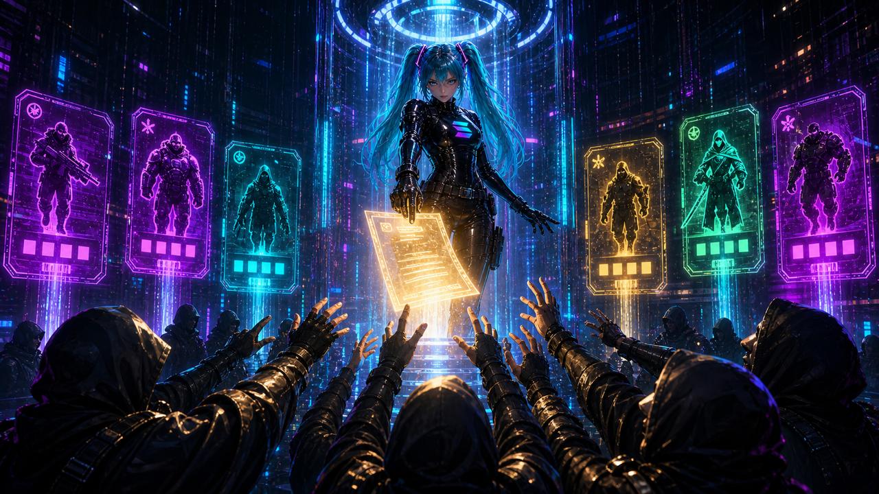 HER dropping the golden contract to the crowd