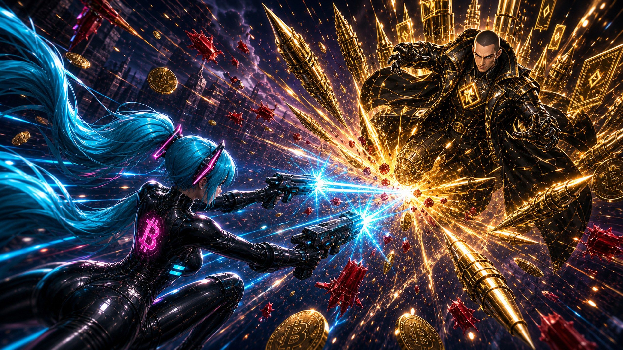 BOUNTYCHAN versus EVIL CZ — the exchange tyrant wreathed in gold lightning